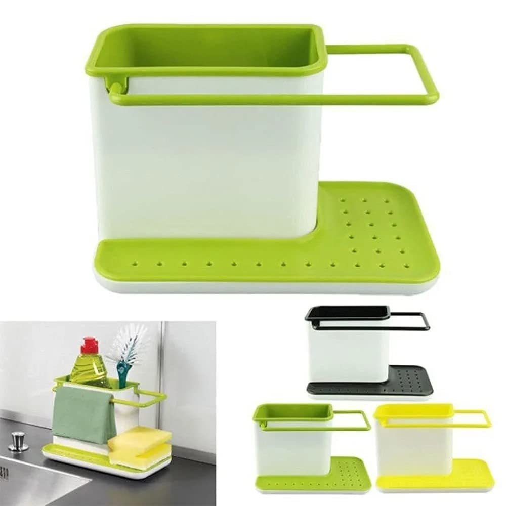 KETU 3 in 1 Kitchen Sink Organizer (for Dishwasher Liquid, Brush, Cloth, Soap, Sponge), Plastic (B0BQF324P2) Amazon Price History, Amazon Price Tracker