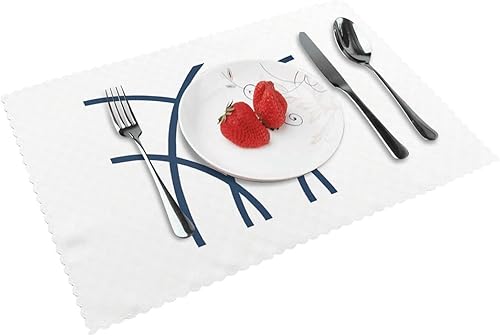 Miniatura 14 de Rectangular Placemats Set of 4, Heat Resistant Green Leaves Background Printed Kitchen Dining Table Mats Green Leaves Background,Dromedary,Flower