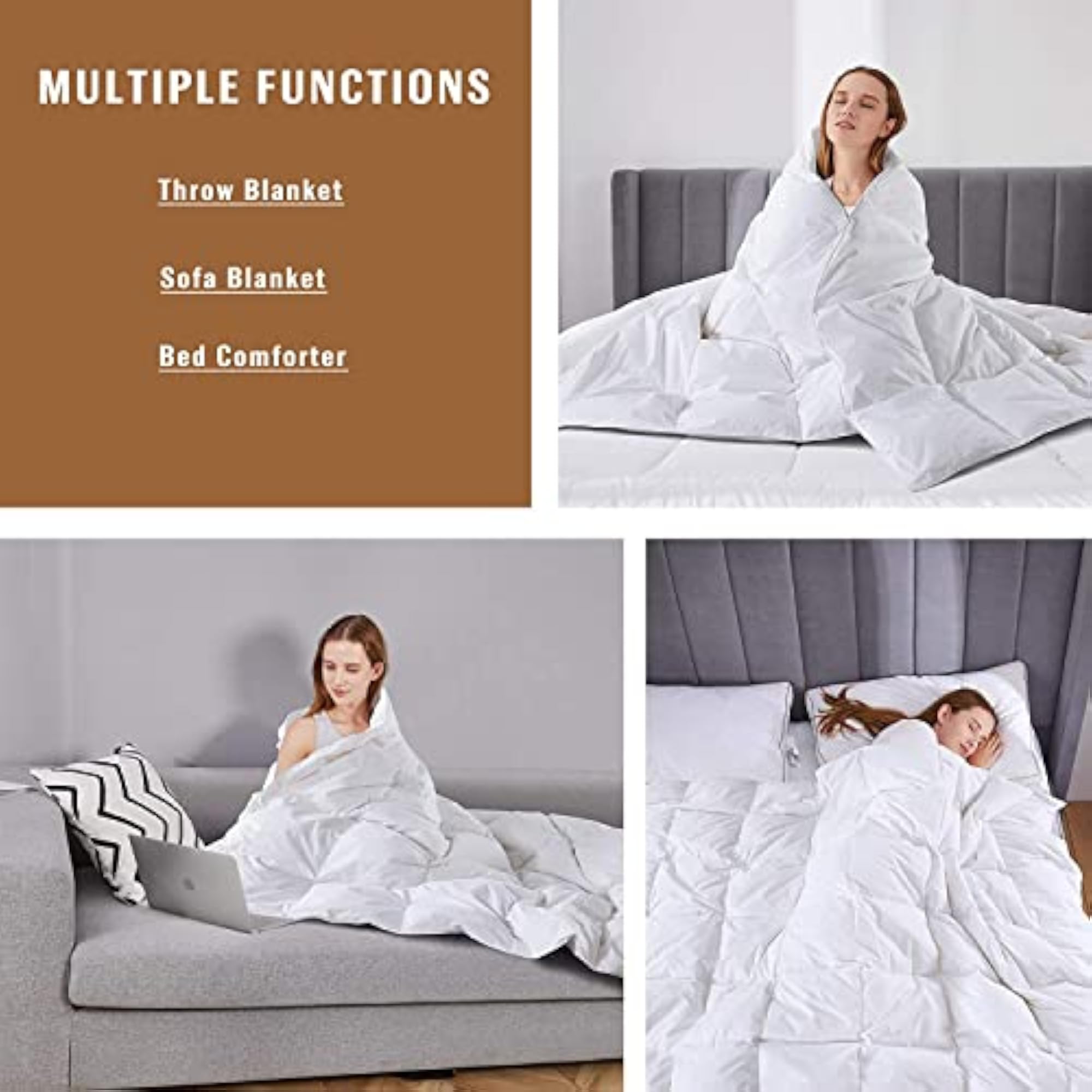Microfiber 250 GSM All Season Comforter, Double Bed Peach