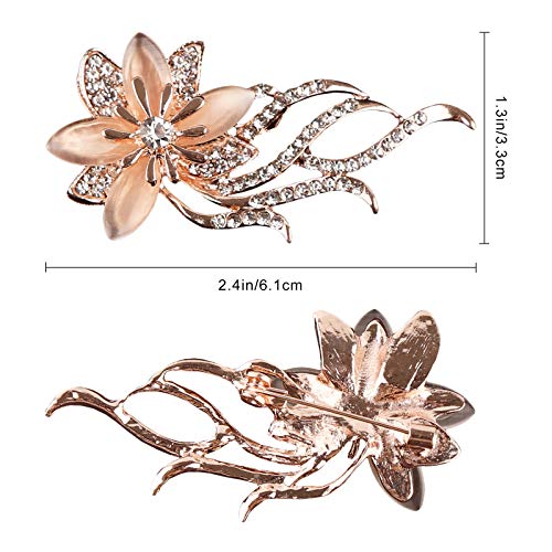 Image of Pearl Diamond Brooch Pins for Dress Sweater Scarf, Wedding Party Decoration Birthday Christmas Gift