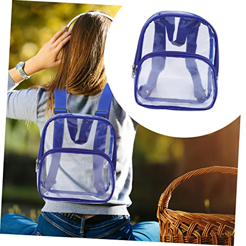 Milisten Mini Clear Backpack for Women and Portable Transparent PVC Travel Bag Stadium Approved Heavy Duty Daypack for Shopping Travel and Daily Use2