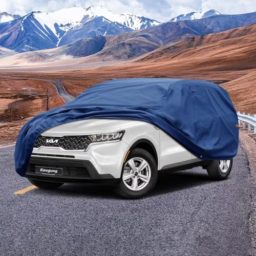 Image of Kaugung Heavy Duty SUV Cover Custom Fit for Kia Sorento (2002-2025),SUV Car Cover Waterproof All Weather with Anti-Theft Lock,Sun, Rain, Dust & Snow Protection.(USA Warehouse,Within 3-7 Days)