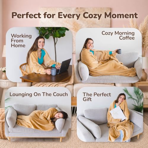 Image of Super Blanky Wearable Blankets for Women & Men, Graduation Day Gift for Her, Cozy Gifts for Women, Wife Birthday Gifts Ideas