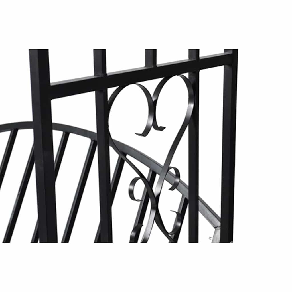 Arco per rose con panca, da giardino, in metallo, 114 x 57 x 210