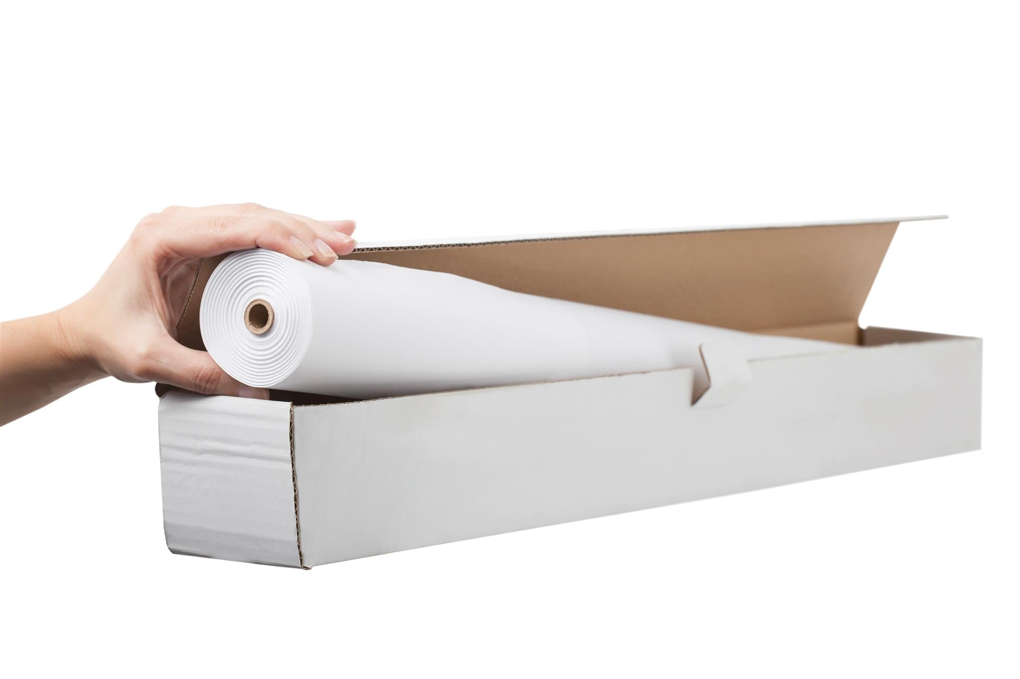 Bi-Office Roll Up - Rouleau de papier pour Chevalet de Conférence, 35 m, Blanc lisse