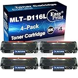 EASYPRINT Compatible MLT116L Toner Cartridges Replacement for Samsung MLT-D116L D116L Used for SL-M2625/ 2625D/ 2825DW/ 2825WN/ M2675FN/ 2875FW/ 2875FD/ 2626/ 2626D/ 2826ND, (4X Black, 4-Pack)