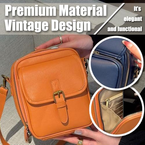 Collaboraten1 Sculpture Crossbody Leather Bag for Women, Anti-Theft Shoulder Purse with Built-in Wallet, Small Messenger Bag4