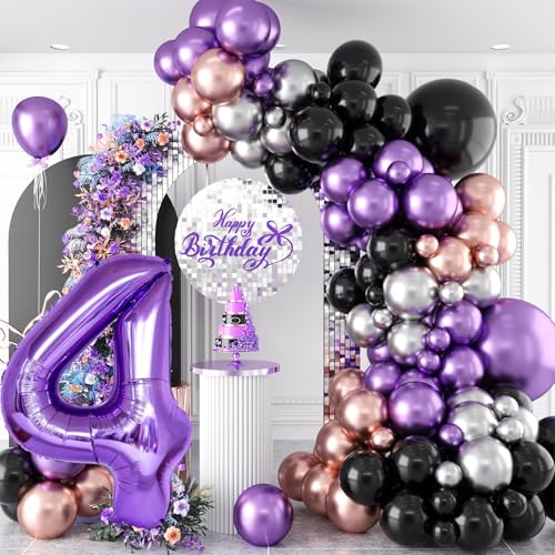 Image of Purple 1 Balloon Number for Girls 1st Girls Birthday, 40 Inch Large Number Foil Balloons, Foil Helium for Women 31 Years Old Birthday Party Anniversary Graduation Party Decoration Kids Supplies