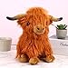 TMEEIHNSS Highland Cow Stuffed Animal Plush Toy – 10” Fluffy Highland Bull Plush, Soft Cow Doll Gift for Kids, Boys, Girls, Toddlers, Birthday & Christmas