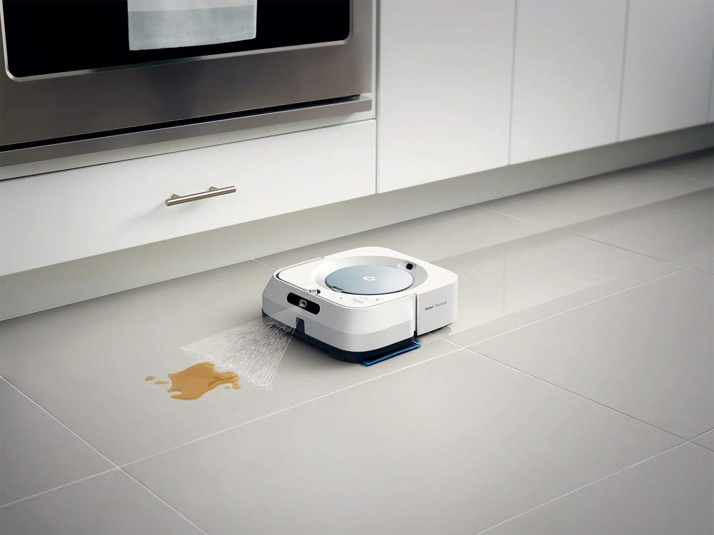 iRobot 4632812, Panni Lavabili Assortiti, 1 per Lavaggio ad Acqua e 1 per Pulizia a Secco, Riutilizzabili, Parti Originali, Compatibili con Braava Jet Serie m, Grigio