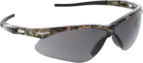 MCR Safety Memphis Series MOMP112AF - Lentes de seguridad, protección ocular, marco de roble musgoso, lente antiniebla UV gris