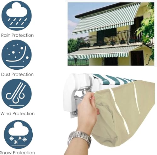 Funda de toldo impermeable de 2,5m que repele el polvo en terrazas y balcones 5