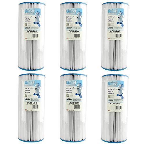 Unicel 6CH-960 52 Square Foot Media Replacement Hot Tub Spa Filter Cartridge with 113 Pleats (6 Pack)