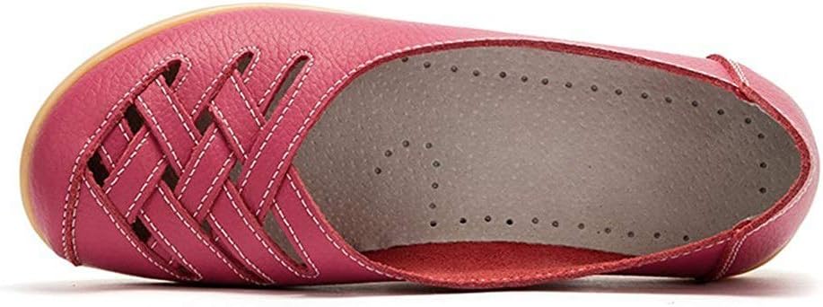 VenusCelia Women's Comfort Walking Casual Flat Loafer(5 M US,HotPink)