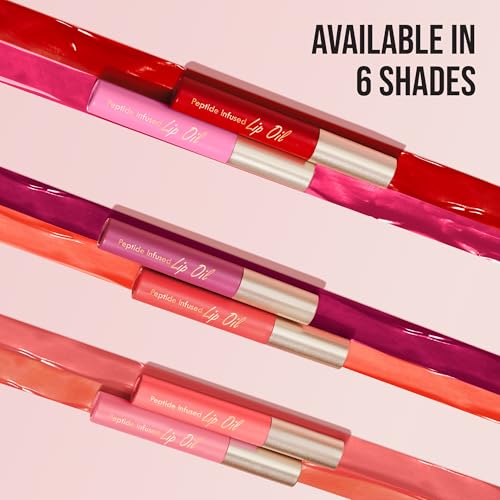 Image of INSIGHT Peptide Infused Lip Oil | Glossy Finish | Sheer Coverage | Infused With Ginger Seed Oil | Hydrated & Plump Lips| Long-Lasting |Mystic Mulberry -4.5g