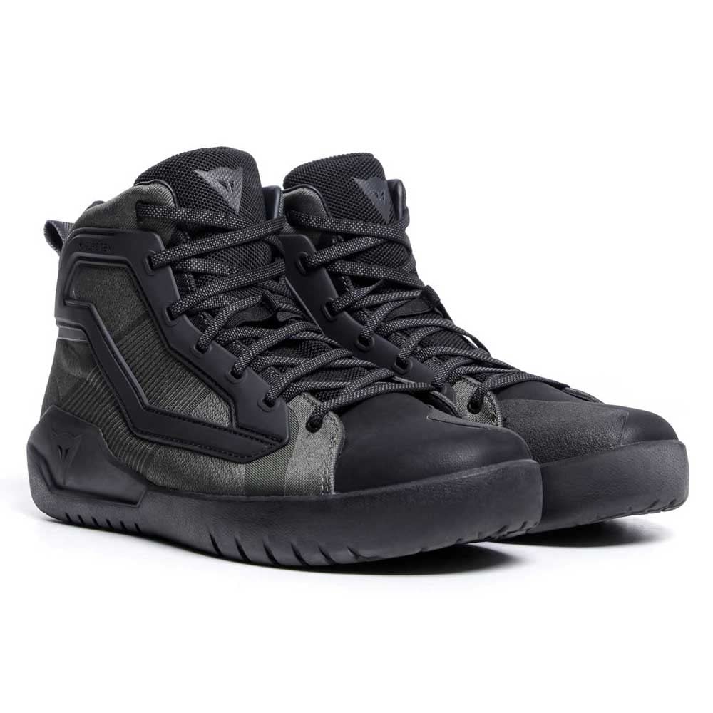 Dainese Urbactive Gore-Tex Shoes, Waterproof, Breathable Motorcycle Shoes, Men, Black/Army-Green, 43