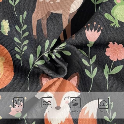 Cute Woodland Animals Lions Leaves Girl Panties Cute Girls Underwear Toddlers Cotton Bright Briefs Kids Undies 2t3