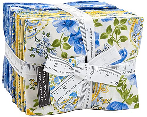 Moda Fabrics Summer Breeze AB Bundle by Moda; 30 18-inch 22-inch Precut Fabric Fat Quarters, Assorted, 22 Inches, (33610AB)