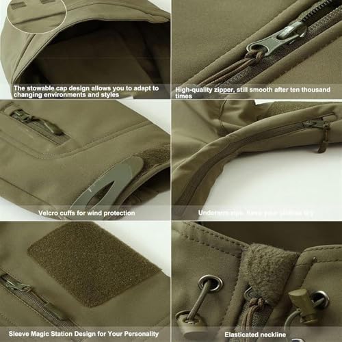 Set uniforme mimetica militare, giacca tattica e pantaloni, tuta da combattimento impermeabile per allenamento all'aperto e militare