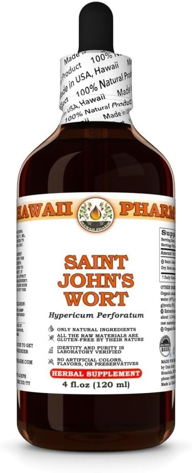 Saint John's Wort (Hypericum Perforatum) Dry Herb Tincture, All Natural, Vegan, Pure Liquid Extract - 4 fl.oz