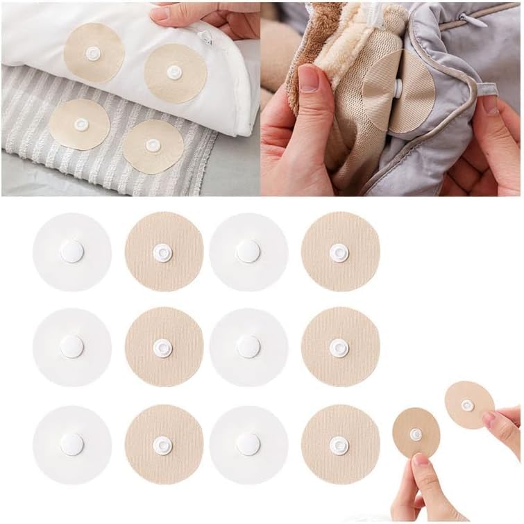 Mremolix Lightweight Quilt Holder, Anti Slip Quilt Buckle Suitable for Two-in-One Quilt, for Organizing Displaying Quilt, Anti-Movement Fixing Clips, Needle-Free Buckle Home Use (6 Pairs)