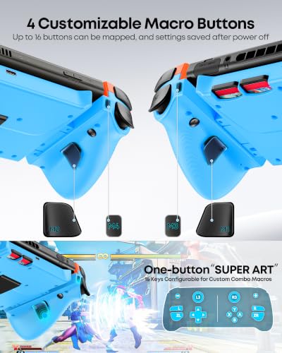 Image of OIVO VGA DESIGN Switch Controller Handheld for 1 /2 /OLED, Ergonomic Grip Stretch Joypad for SW Console, Wireless Controller with TMR Joysticks, RGB Lighting, Turbo, 4 Macros & Card Slot