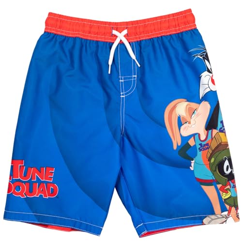 space jam Looney Tunes Space Short Sleeve Rash Guard Swim Shirt & Swim Trunks Bathing Suit Toddler to Big Kid3