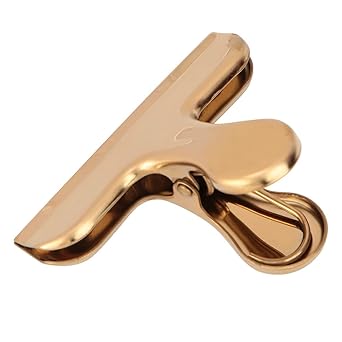 Brass Color Clip, Sealing Clip, Concise Beautiful Appearance Outdoor Suitable for Office School Can Be Used Alone