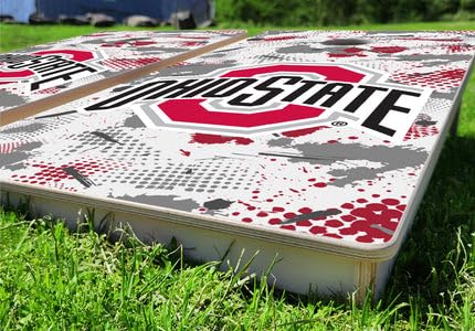 Ohio State Buckeyes Graffiti Pro Cornhole Bean Bag Toss Game 24x48 with 8 Regulation 16oz Bags