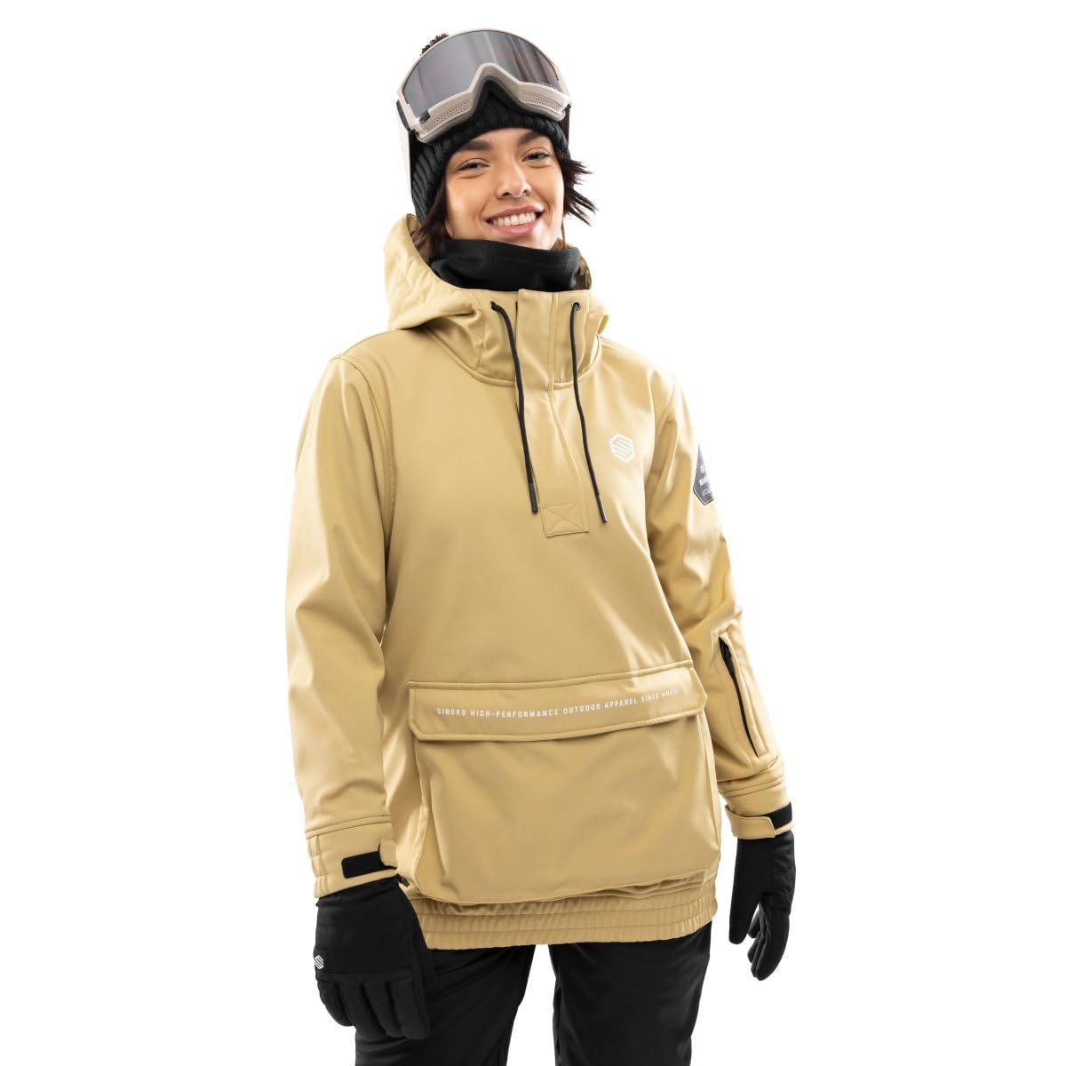 SIROKO Chaqueta para snowboard/esquí esquí y nieve W3-W Kamui Beige