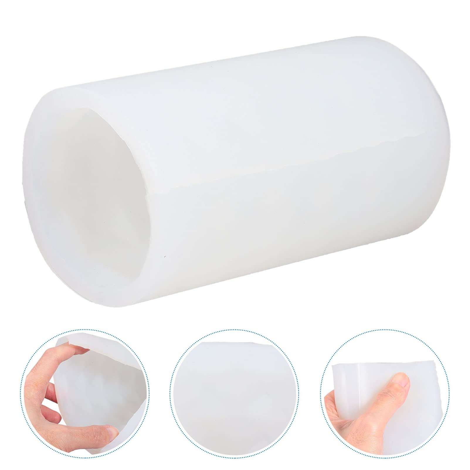 EXCEART Stampo Cilindrico in Silicone per Candele Profumate Stampi per Candele Artigianali Fai da Te Stampo in Silicone Riutilizzabile