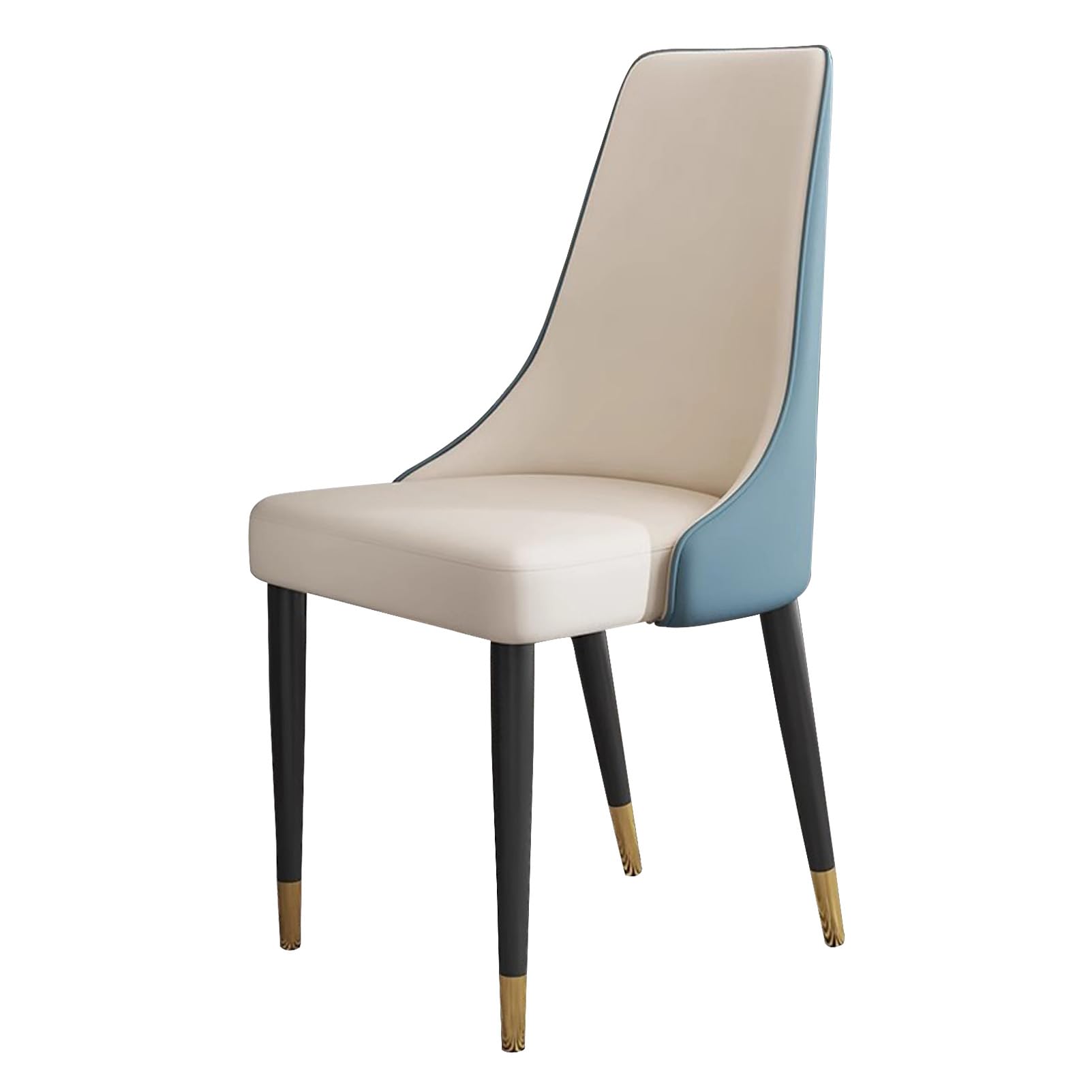 Chaise d'appoint de cuisine rembourrée avec dossier haut chic