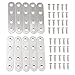 Produktbild HSEAMALL 10 STÜCKE 77x16mm Edelstahl Flache Ecke Bracket Brackets 4 Löcher Heavy Duty Joining Ausbessern Flache Platte Halterung mit 40 STÜCKE Schrauben (10PCS 77x16mm Flat Corner Brace Brackets)