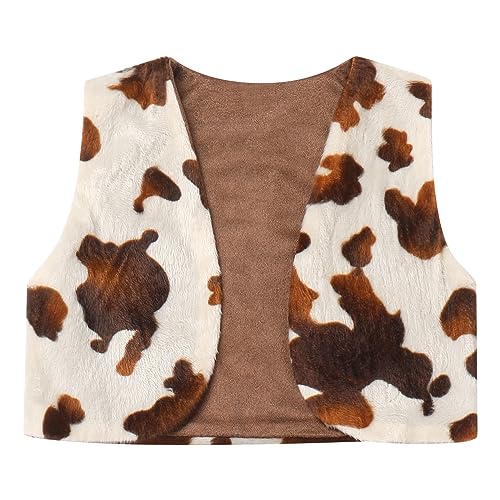 Infant Baby Cowboy Outfit Boys Faux Fur Vest+Pant+Banada 3pcs Set for Western Birthday Party2