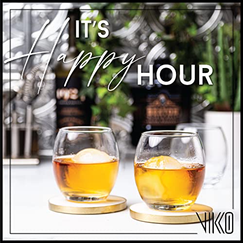 Vikko Whiskey Glasses Set Of 6, Old Fashioned Whiskey Glasses 13.75 Ounce, Premium Scotch Glasses, Dishwasher Safe Bar Glasses #TOP4