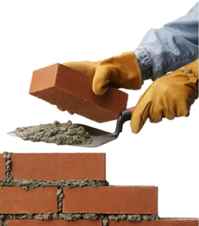 Miniatura 2 de Edward Tools Paleta de colocación de ladrillos de 6 pulgadas - Paleta de ladrillo de calibre de acero de alto carbono para colocar mortero entre