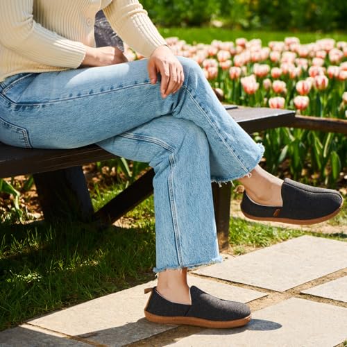 LongBay Women's Memory Foam House Shoes Cozy Brushed Jersey Slippers for Indoor Outdoor2