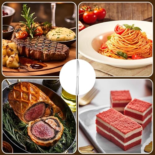 Dinner Knives Set of 10, Steak Knife, Table Knife, Stainless Steel Dinner Knives, Cutlery knives Set for Home Kitchen and Restaurant Use, Dishwasher Safe - Image 5