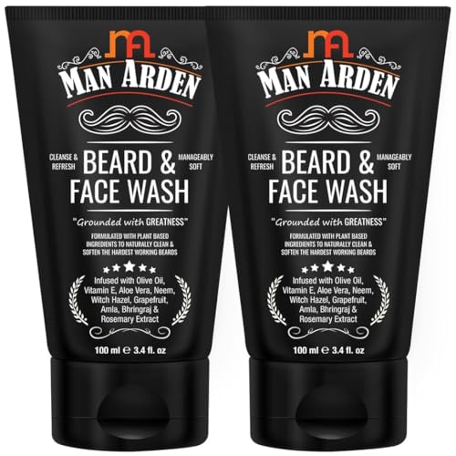 Man Arden Beard & Face Wash For Men - No Parabens, Silicones, 100...