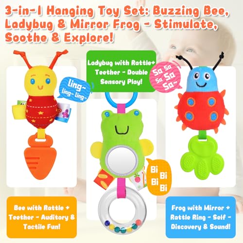 Image of Spiral Car Seat Hanging Toys for Infants, 0-6 Months