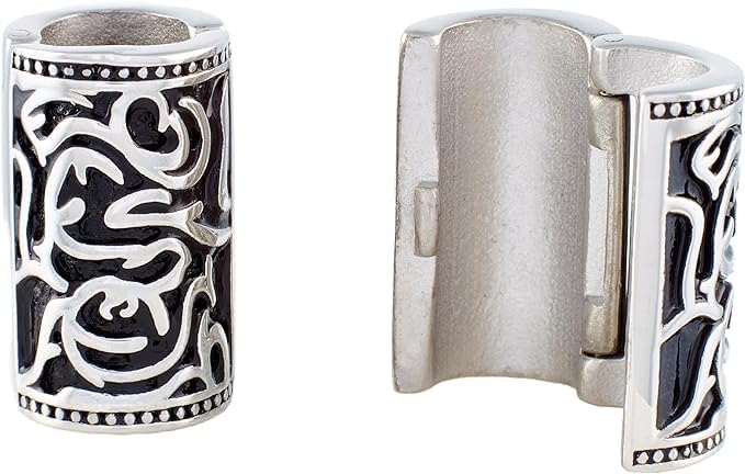 VALHALLA Beads Beard Braiding Beads for Dreadlocks - Open-Close Vikings Stainless Steel Hair Jewelry and Decoration