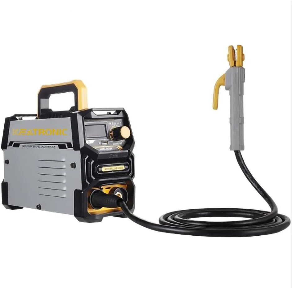 KEATRONIC KA-250 welder with electrode holder and ground clamp connected