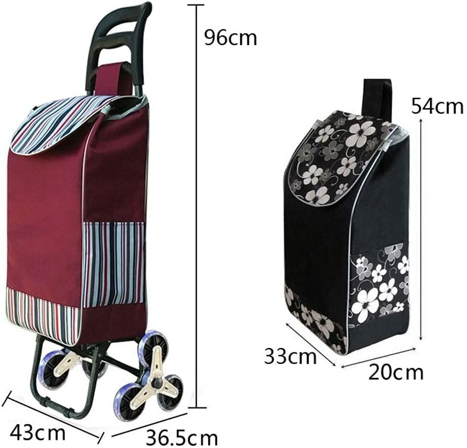 Einkaufstrolley Einkaufswagen Tragbarer Einkaufswagen Faltbarer Leichter Einkaufswagen Home Lebensmitteleinkaufswagen… – Bild 4