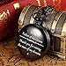 TREEWETO Mens Engraved Pocket Watch Father of The Groom Gifts from Bride - to Dad of Groom Pocket Watches Wedding Gift for Father in Law, Black