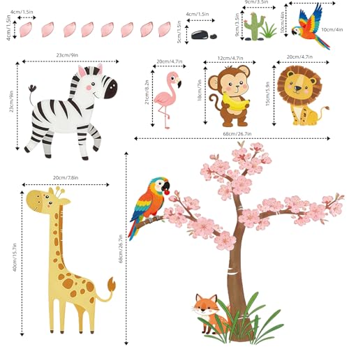Vinilos decorativos animales forestales para pared miniatura 2