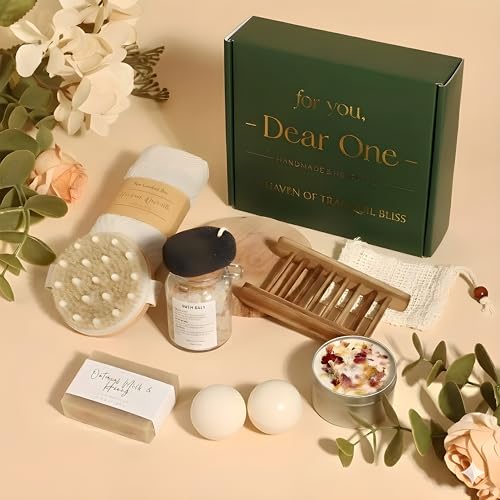 Spa Gifts for Women, Gift Basket for Women – Luxury 10 Piece Bath & Body Self Care Set, Relaxing Home Spa Kit, Birthday Gift for Women, Mother's Day, Self care gift set