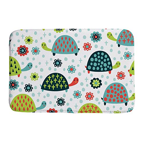 Tapis Tortue Antidérapant Velours Corail : Solution Entrée Propre - 2