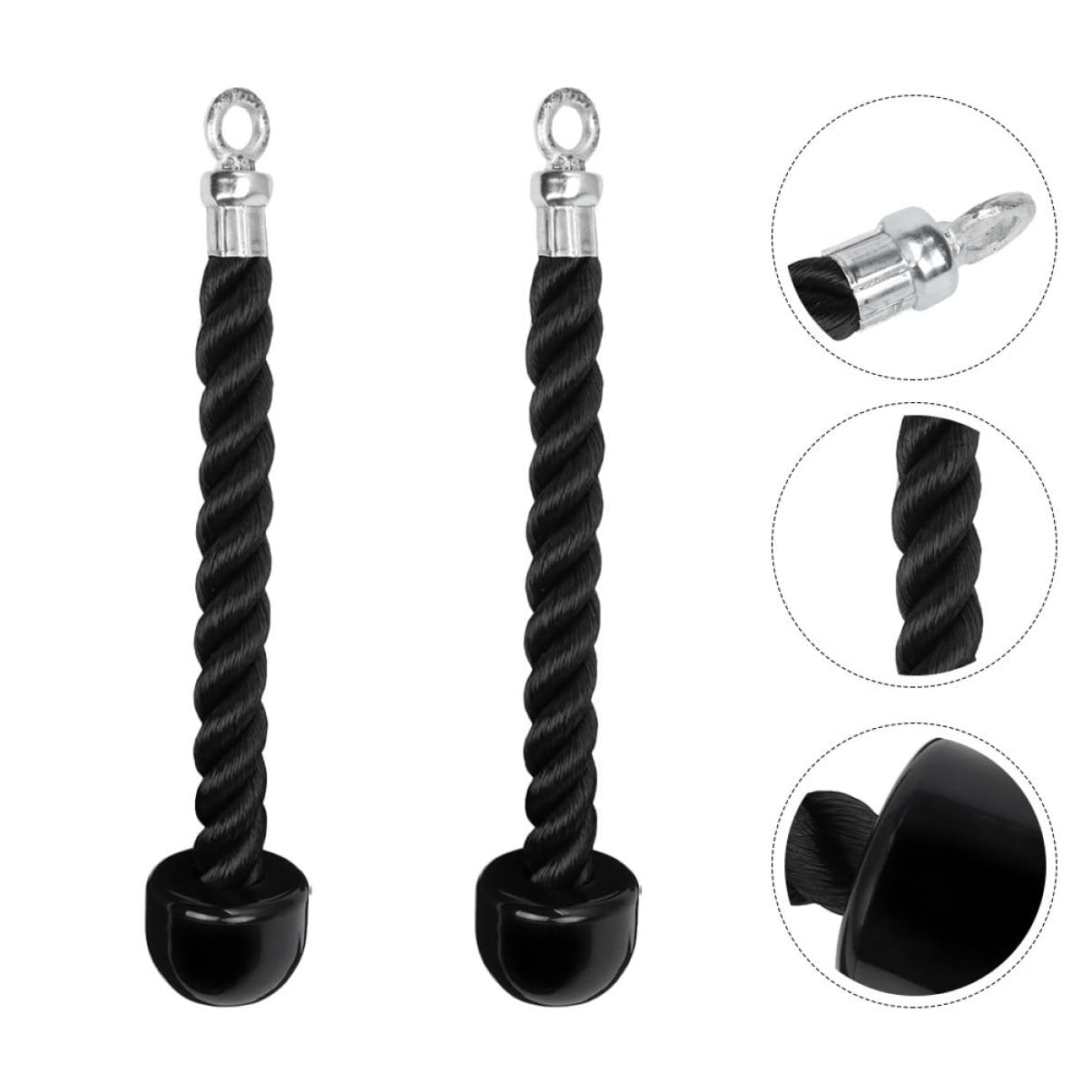 2 Piezas Cuerda Tríceps Trenzado Pzs Resistente Agarre Antideslizante Compatible Máquina Cable Gimnasio