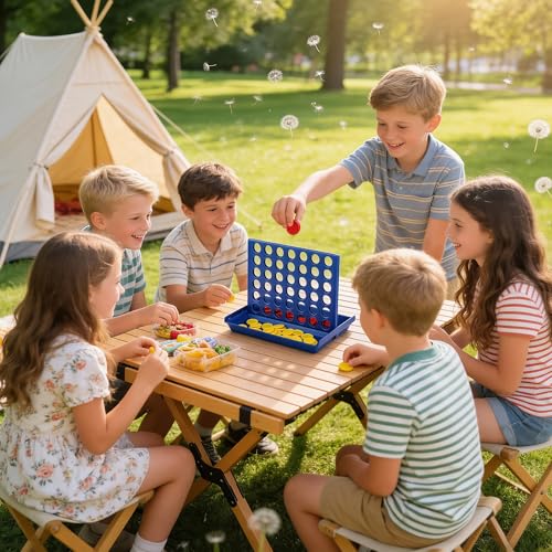 Miniatura 6 de Vingahouse Juego De Mesa-Juegos Educativos Para Niños-Juego De Viaje-Juguete Cuatro En Raya-Adecuado Para Niños Mayores De Tres Años Medio
