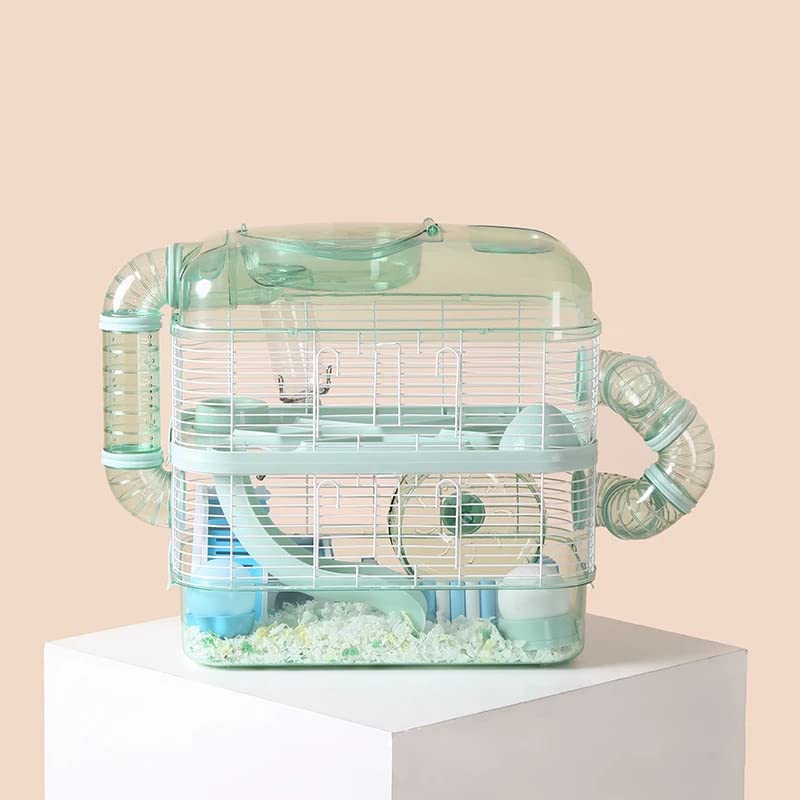 RR-YRA 3-Tier Hamster Cage and Habitat, Acrylic Multi-Purpose Hamster Cage, Wrapped Chewing Area, Wa